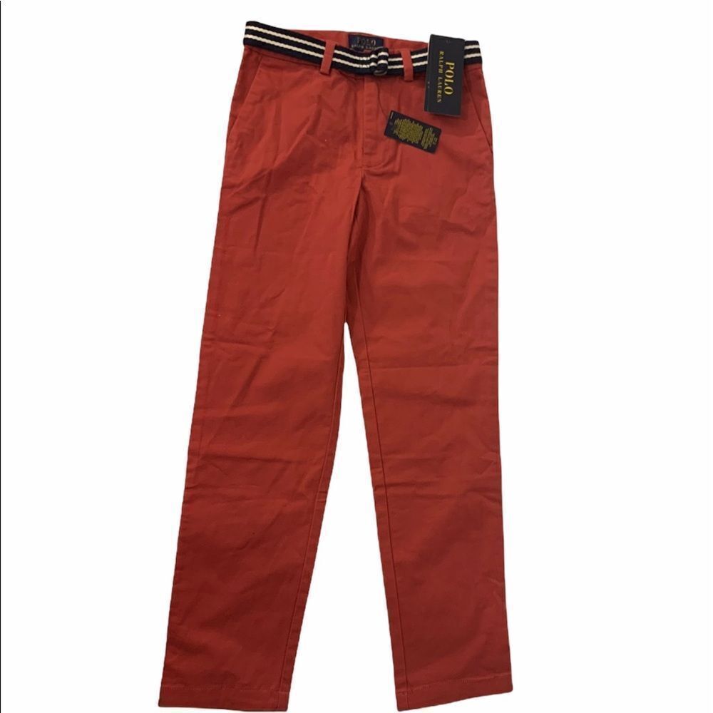 Polo Ralph Lauren coral Belted Pants for boys. New
